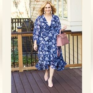 Anthropologie NWT Hutch Geo Paisley Floral Wrap Maxi Dress size XXS
